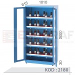 2180 KODLU 2 KAPAKLI, 5 ADET HAREKETLİ CNC TAKIM RAFLI CNC TAKIM DOLABI