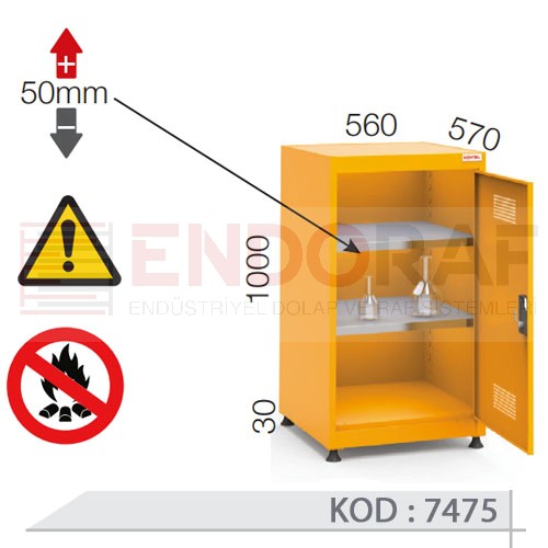 7475 KODLU 2 RAFLI KİMYASAL MADDE SAKLAMA DOLABI 7475 KODLU 2 RAFLI KİMYASAL MADDE SAKLAMA DOLABI