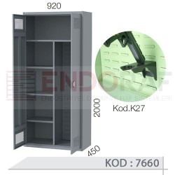 7660 KODLU 6 GÖZLÜ 2 KAPAKLI SİLAH DOLABI