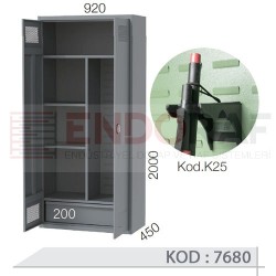 7680 KODLU 1 ÇEKMECELİ 5 GÖZLÜ SİLAH DOLABI 