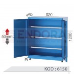 6150 KODLU 3 RAFLI KISA MALZEME DOLABI