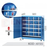 6155 KODLU 5 RAFLI, SEPERATÖRLÜ KISA MALZEME DOLABI