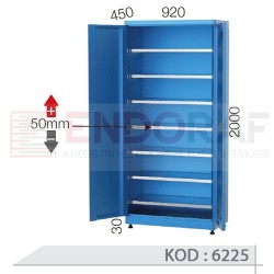 6225 KODLU 7 RAFLI MALZEME DOLABI