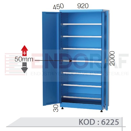 6225 KODLU 7 RAFLI MALZEME DOLABI 6225 KODLU 7 RAFLI MALZEME DOLABI