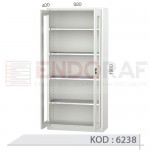 6238 KODLU 5 RAFLI ŞEFFAF PLEKSİ KAPILI DOSYA DOLABI
