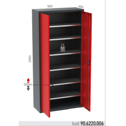 906220006 KODLU 6 RAFLI MALZEME DOLABI