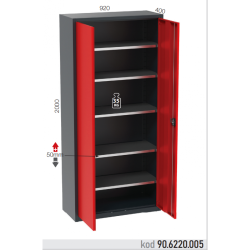 906220005 KODLU 5 RAFLI MALZEME DOLABI