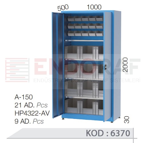 6370 KODLU 4 RAFLI, AVADANLIK KUTULU MAZELEME DOLABI 6370 KODLU 4 RAFLI, AVADANLIK KUTULU MAZELEME DOLABI