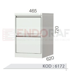 6172 KODLU 2 ÇEKMECELİ KARTOTEKS DOLABI