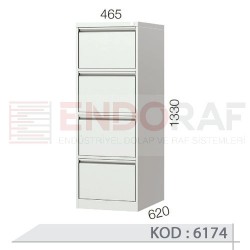 6174 KODLU 4 ÇEKMECELİ KARTOTEKS DOLABI