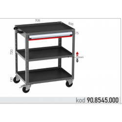 908545 KODLU 1 ÇEKMECELİ 3 KATLI PARÇA TAŞIMA SEPHASI