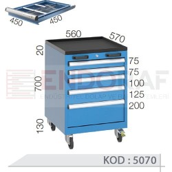 5070 KODLU 5 ÇEKMECELİ TAKIM ARABASI