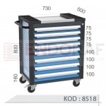 8518  KODLU 8 ÇEKMECELİ TAKIM ARABASI