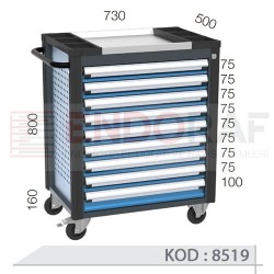 8519  KODLU 9 ÇEKMECELİ TAKIM ARABASI