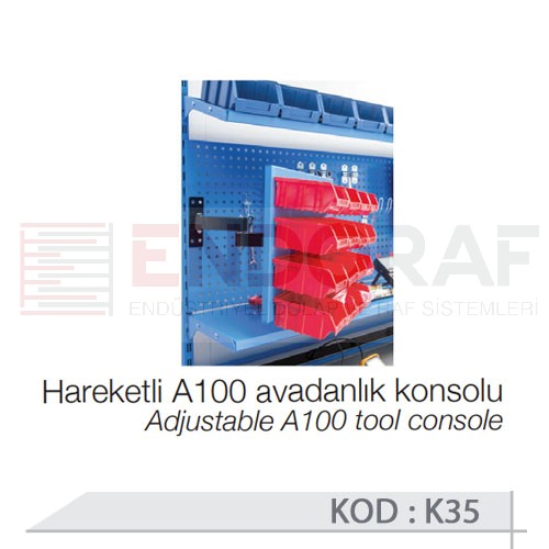 K35 HAREKETLİ A-100 AVADANLIK KONSOLU ASKI KANCASI K35 HAREKETLİ A-100 AVADANLIK KONSOLU ASKI KANCASI