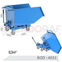 4033 KODLU 0,3 m³ TALAŞ ARABASI